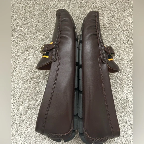 POLO RALPH LAUREN Men's Anders Leather Driver Driving Style Loafer Brown Sz 8.5 - Picture 3 of 12